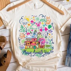 Disney Encanto House Magic Awaits you Casa Madrigal Shirt, Magic Kingdom WDW Trip Unisex T-shirt Family Birthday Gift Ad