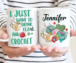 Personalized I Just Want To Mug, Knitting Mug, Gift For Knitter