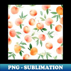 Cute Peaches Stone Fruit Pattern - Modern Sublimation PNG File - Unlock Vibrant Sublimation Designs