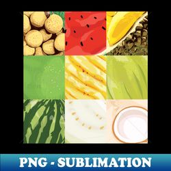 Colorful Tropical Fruit Patterns - Creative Sublimation PNG Download - Unleash Your Inner Rebellion