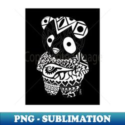 care panda bear ecopop in totonac mandala mexican patterns - PNG Sublimation Digital Download - Perfect for Sublimation Mastery