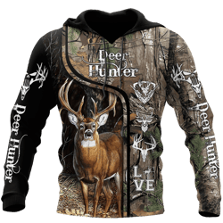 3D All Over Printed Deer Hunting Hoodie AM082015