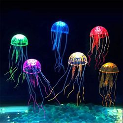 Artificial Swim Luminous Jellyfish Aquarium Decoration Fish Tank Underwater Live Plant Luminous Ornament Aquatic Landsca