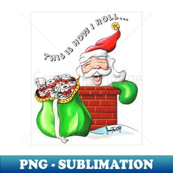 Santa Claus with Toilet Paper Gift V3 - Special Edition Sublimation PNG File - Add a Festive Touch to Every Day