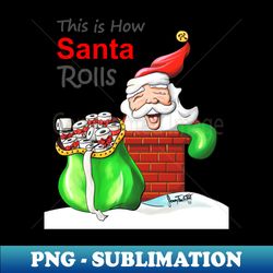 Santa Claus with Toilet Paper Gift V2 - Decorative Sublimation PNG File - Unlock Vibrant Sublimation Designs