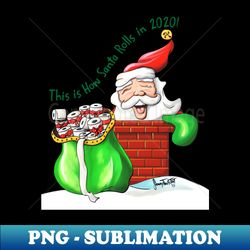 Santa Claus with Essential Toilet Paper Gift V1 - Professional Sublimation Digital Download - Instantly Transform Your Sublimation Projects