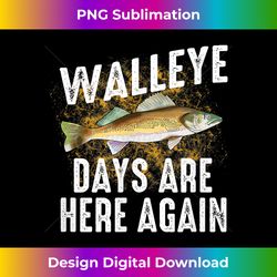 Funny Walleye Fishing Graphic Freshwater Fish Gift - Contemporary PNG Sublimation Design - Animate Your Creative Concepts