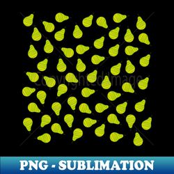 Green and yellow pear fruit pattern - PNG Sublimation Digital Download - Instantly Transform Your Sublimation Projects