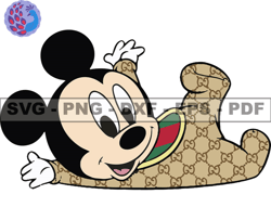 Gucci Mickey Mouse Logo,Gucci Svg,Gucci Logo Svg, Fashion Brand Logo 09