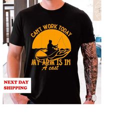 Mens Fishing T shirt, Funny Fishing Shirt, Fishing Graphic Tee, Fisherman Gifts, Present For fisherman, I Cant Work My A
