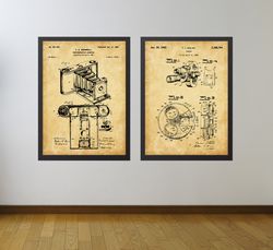 Photography Patent Posters SET of 2, Photography Decor, Camera Wall Art, Photographer,