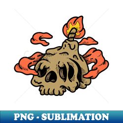 Skull Candle - High-Quality PNG Sublimation Download - Bring Your Designs to Life