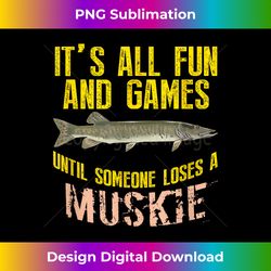 Funny Muskie Fishing Graphic Freshwater Fish Fisherman Gift - Eco-Friendly Sublimation PNG Download - Access the Spectrum of Sublimation Artistry