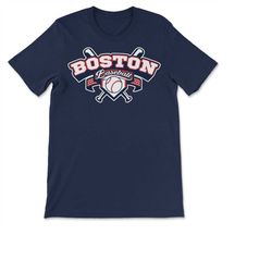 Boston Baseball Home Plate & Bats Script Gameday Baseball Fan T-shirt, Sweatshirt  Hoodie
