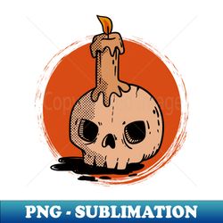 Skull Candle - Elegant Sublimation PNG Download - Fashionable and Fearless