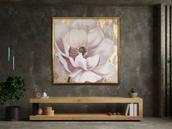 Flower Canvas Prints , Floral Canvas Painting , Flowers Wall Art Painting, Wall Art Canvas Design, Framed Canvas Ready T