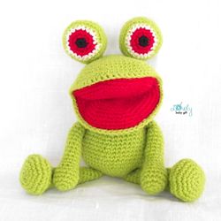 Amigurumi Frog Crochet pattern, digital file PDF, digital pattern PDF, Crochet pattern
