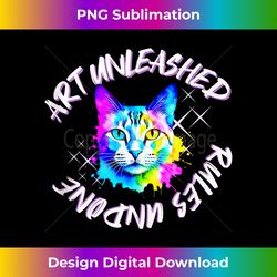 Art Unleashed Rules undone Galaxy watercolor cat Tank Top - Innovative PNG Sublimation Design - Chic, Bold, and Uncompromising