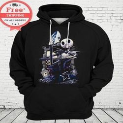 Dallas Cowboy Football Team Jack And Sally Unisex Hoodie Unisex 3D All Over Print