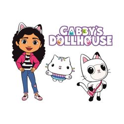 Gabbys Dollhouse Svg Bundle, Trending Svg, Gabby Dollhouse Svg, Gabby Svg, Gabby Girl Svg, Pandy Paws Svg, Cakey Cat Svg
