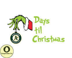 Oakland Athletics Christmas Svg, Christmas Svg, Baseball Sports Svg, MLB Team Svg, MLB, MLB Design 16