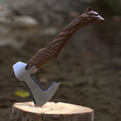 Viking axe,hatchet axe,camping axe,handmade axe,battle axe,throwing axe,carving axe,outdoor axe,axe sheath, Am industry