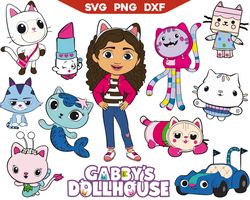 Gabbys Dollhouse Svg Png, Gabbys Dollhouse Font Svg, Gabbys Dollhouse Svg