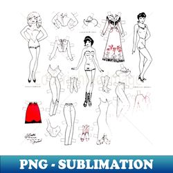 Paper dolls - Retro PNG Sublimation Digital Download - Vibrant and Eye-Catching Typography