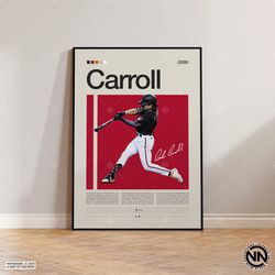 Corbin Carroll Canvas, Arizona Diamondbacks, Baseball Prints, Sports Canvas, Baseball Player Gift, Baseball Wall Art, Sp