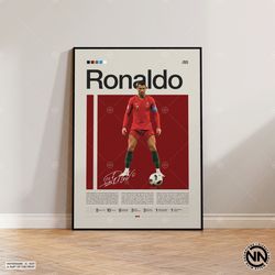 Cristiano Ronaldo Canvas, Portugal Football Print, Soccer Gifts, Sports Canvas, Football Canvas, Soccer Wall Art, Sports