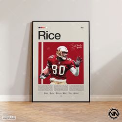 Jerry Rice Niners Canvas, San Francisco 49ers Canvas, NFL Canvas, Sports Canvas, Football Canvas, NFL Wall Art, Sports B