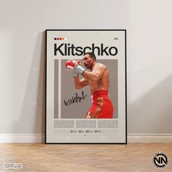 Wladimir Klitschko Canvas, Boxing Canvas, Sports Canvas, Boxing Wall Art, Mid-Century Modern, Motivational Canvas, Sport