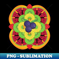 Vegan Fruit Pattern - Decorative Sublimation PNG File - Perfect for Sublimation Mastery