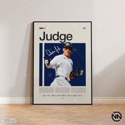 Aaron Judge Canvas, New York Yankees Canvas, Baseball Prints, Sports Canvas, Baseball Player Gift, Baseball Wall Art, Sp