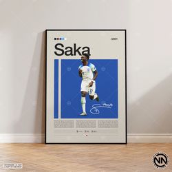 Bukayo Saka Canvas, England Soccer, Arsenal FC, Soccer Gifts, Sports Canvas, Football Player Canvas, Soccer Wall Art, Sp