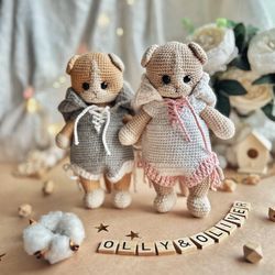 Cats Olly and Oliver crochet pattern, Cats crochet pattern Eng, Cat Amigurumi, crochet Cat Toy PDF,