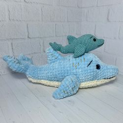 Dolphin Crochet Pattern, Ocean Nursery Toy