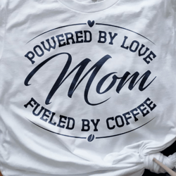 Powered By Love Mom Svg Png Files, Funny Mom Svg, Mom Life svg, Mothers Day Svg, Mom Svg, Mom Mode Svg, Mom Shirt