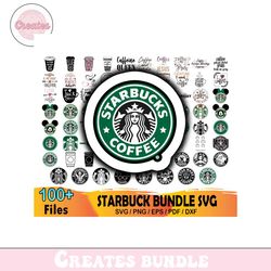 100 Starbuck Bundle Svg, Starbucks Svg, Starbucks Logo Svg