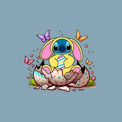 Stitch Easter Eggs Cartoon PNG
