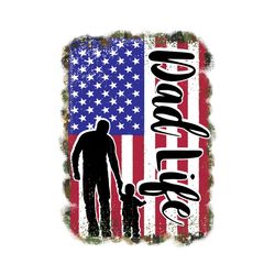 Dad Life American Flag Png