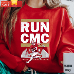Run CMC 49ers Womens Long Sleeve Shirt 49ers Gifts for Her  Happy Place for Music Lovers