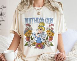 Custom Disney PrincesCinderella Birthday Girl Shirt Family Matching Walt Disney ,Tshirt, shirt gift, Sport shirt