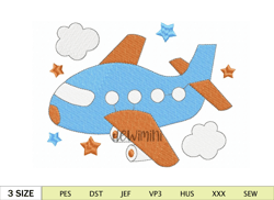 Plane Embroidery Design