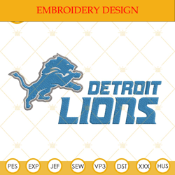 Detroit Lions Embroidery Designs