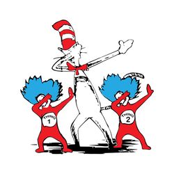 Thing 1 And Thing 2 Dabbing Svg, Dr Seuss Svg, Cat In The Hat Svg, Thing 1 And Thing 2, Dabbing Dr Seuss, Dabbing Svg, D