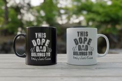 Custom Cannabis Coffee Mug, Personalized Stoner Gifts for him, Dad Weed Gift from Kids