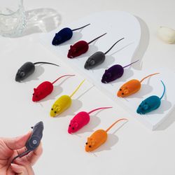 Interactive Rubber Mouse Toy: Ideal Kitten Gift for Enamel Play and Bite-Resistant Fun
