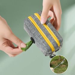 Mini Dog Poop Bag Holder: Leash Attachment for Travel Waste Cleanup