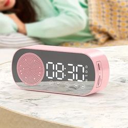 Wireless Bluetooth Speaker: Digital Alarm Clock with TF/FM Radio & Bass Subwoofer